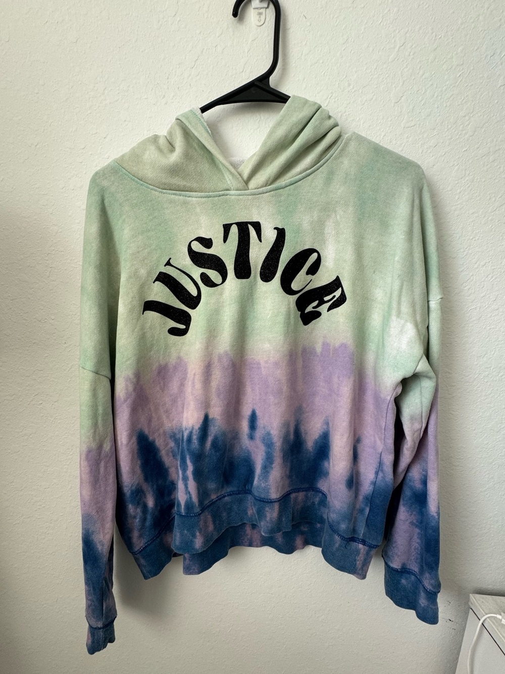 Justice Tie Dye Hoodie Sweatshirt Girls Size XL Plus 16P/18P